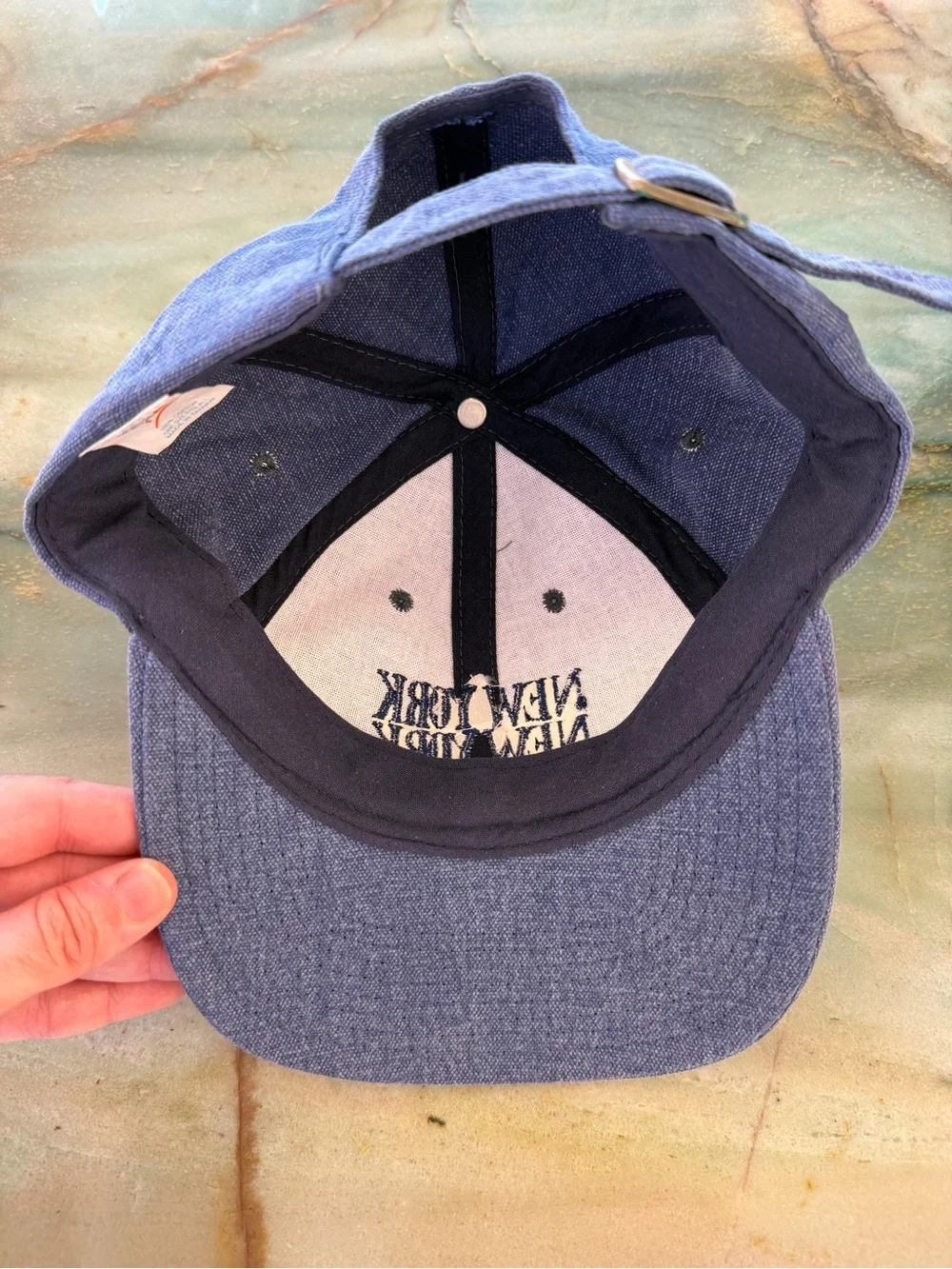Vintage New York New York Hotel & Casino Blue Adjustable Strapback Baseball Cap